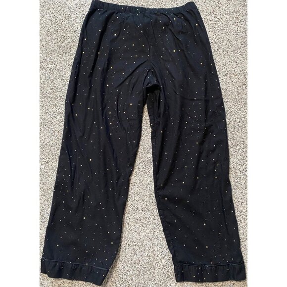 Victoria's Secret Stars Constellation Black Gold Pajama Pants Women XL Pockets - Picture 2 of 3